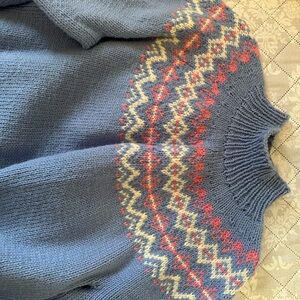 Stylish Knit Sweater with Colorful Pattern